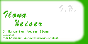 ilona weiser business card